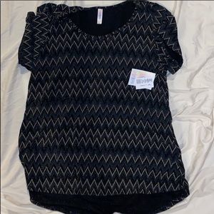 LulaRoe Sparkly Chevron Classic tee